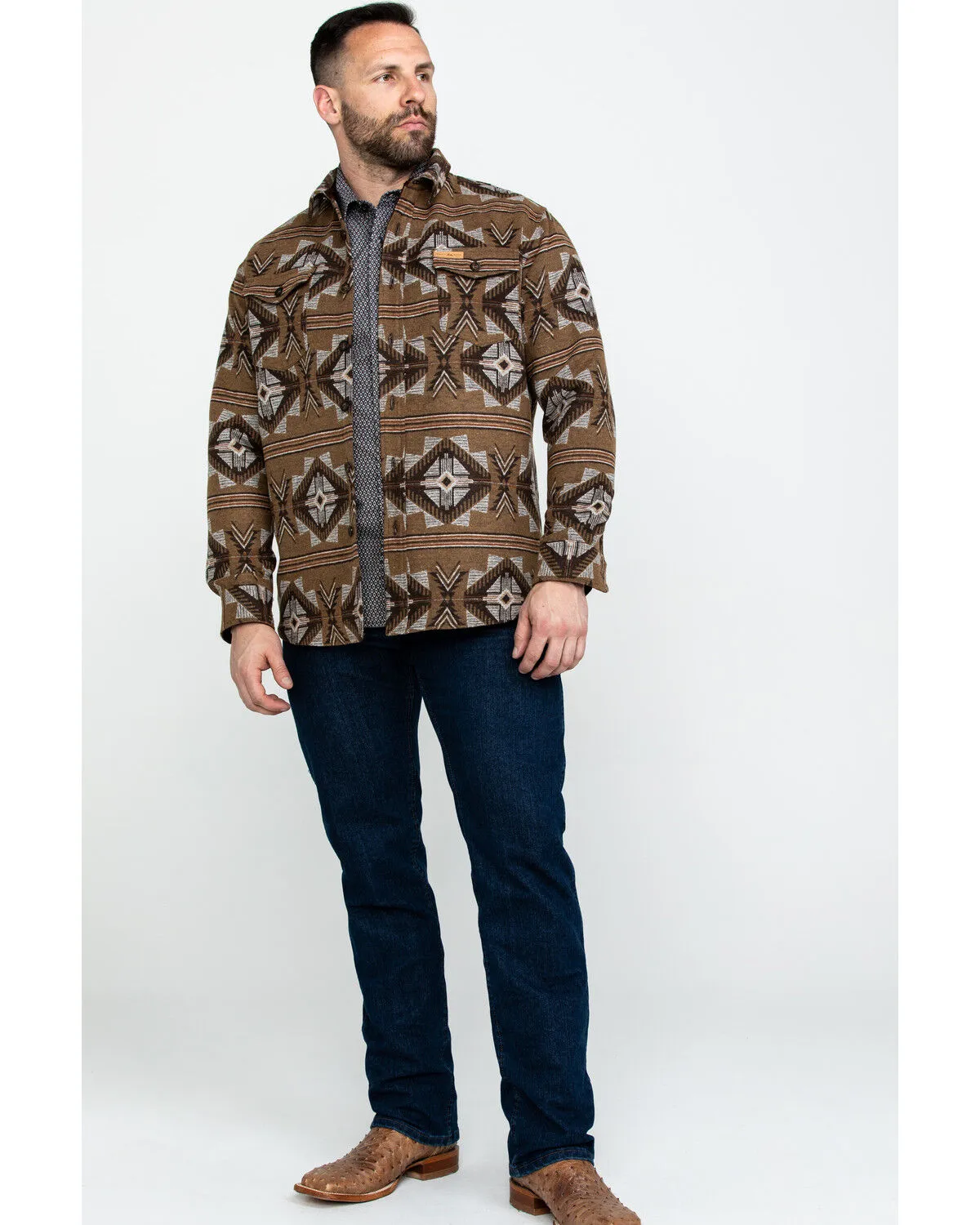 Product Name:  Powder River Outfitters Men's Southwestern Jacquard Shirt Jacket