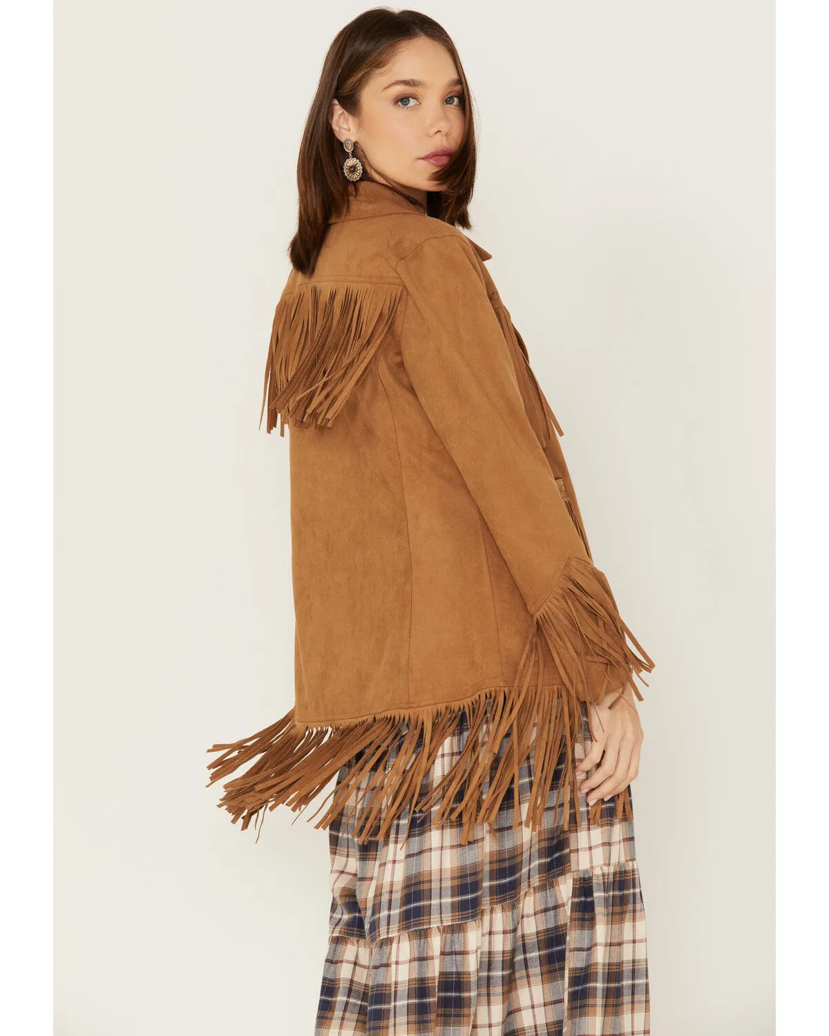 Product Name:  Powder River Outfitters Women's Suede Fringe Snap Jacket