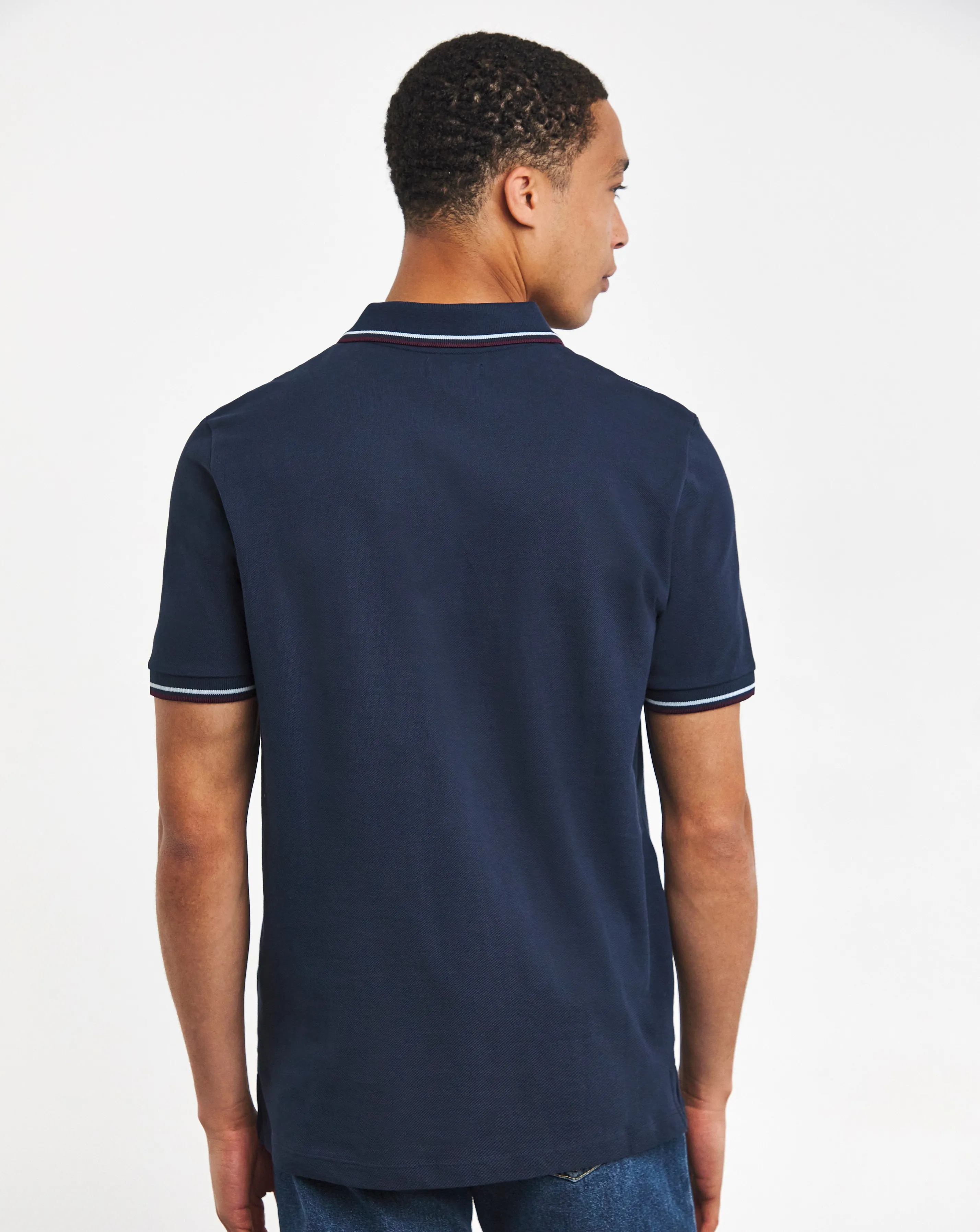 Pure Cotton Pique Tipped Polo