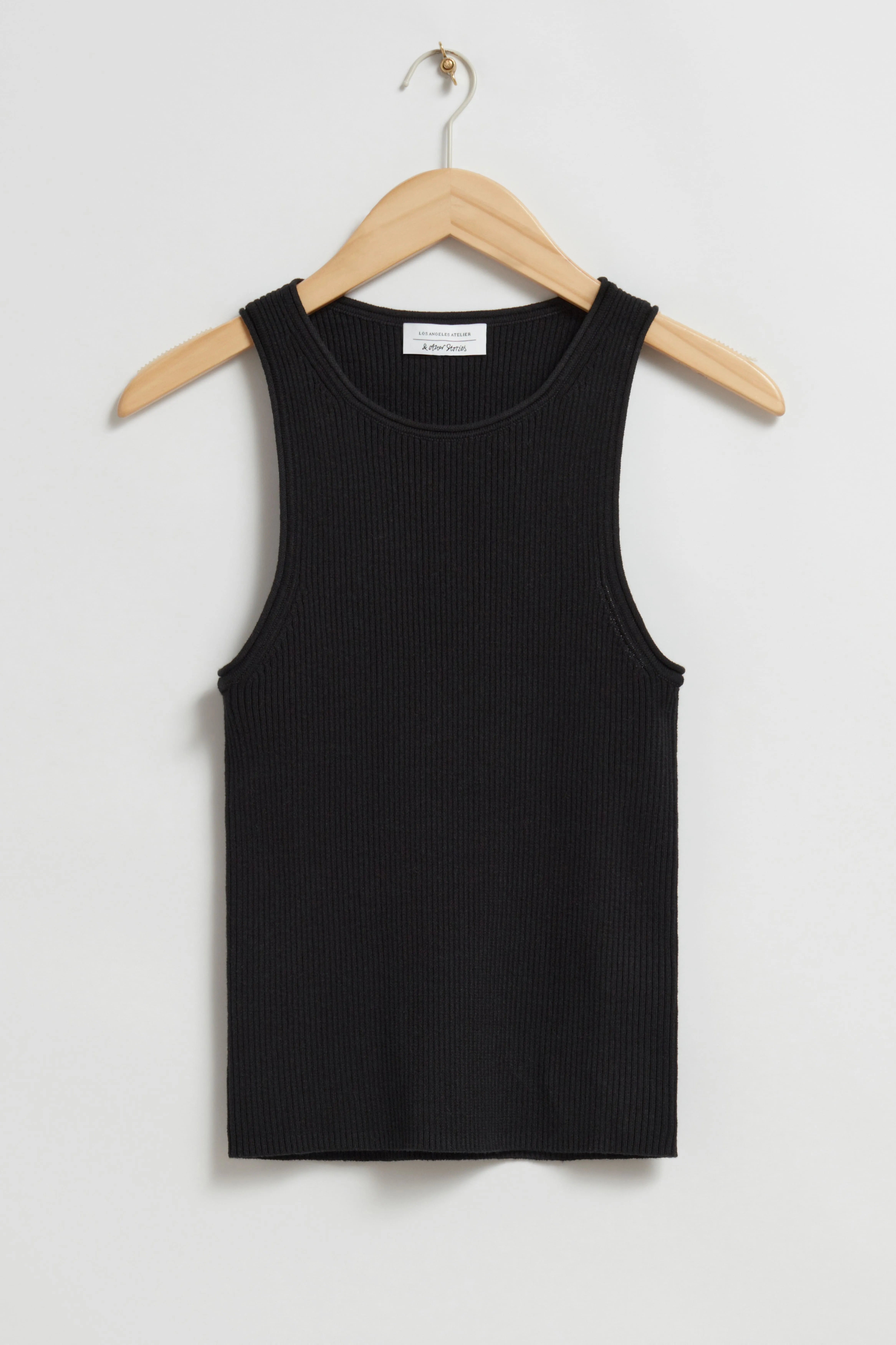 Racer-Back Vest Top - Round neck - Sleeveless - Black - Ladies | H&M GB