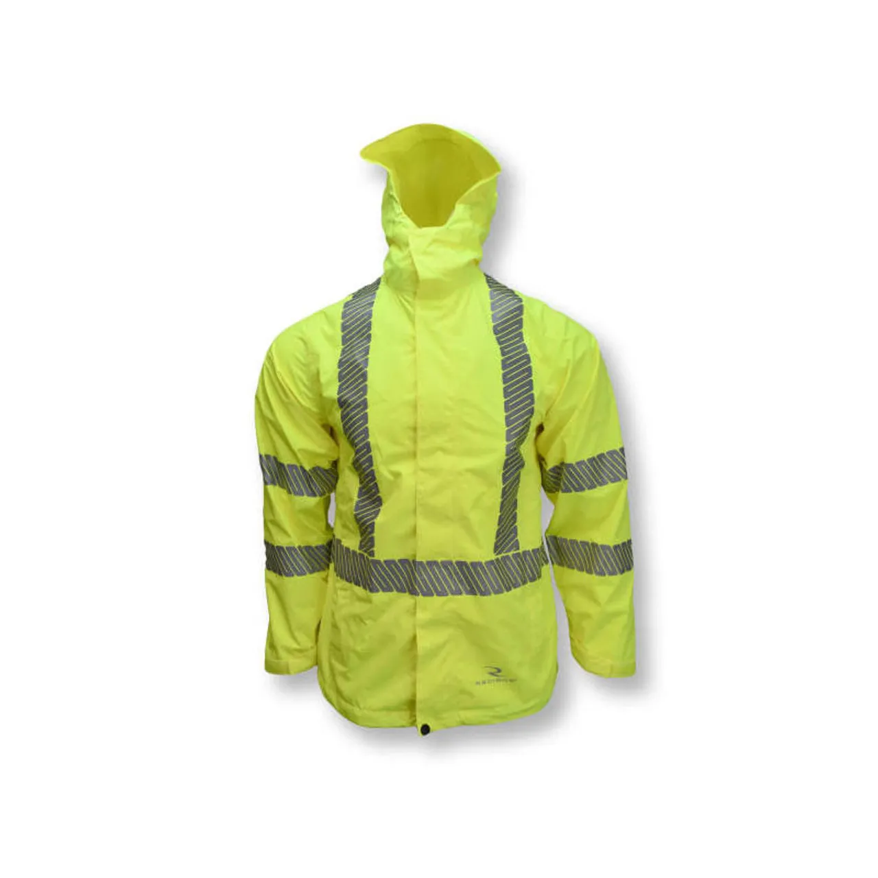 Radians Class 3 Hi Vis Green Ladies Rain Jacket with Segmented Reflective Tape RW12L