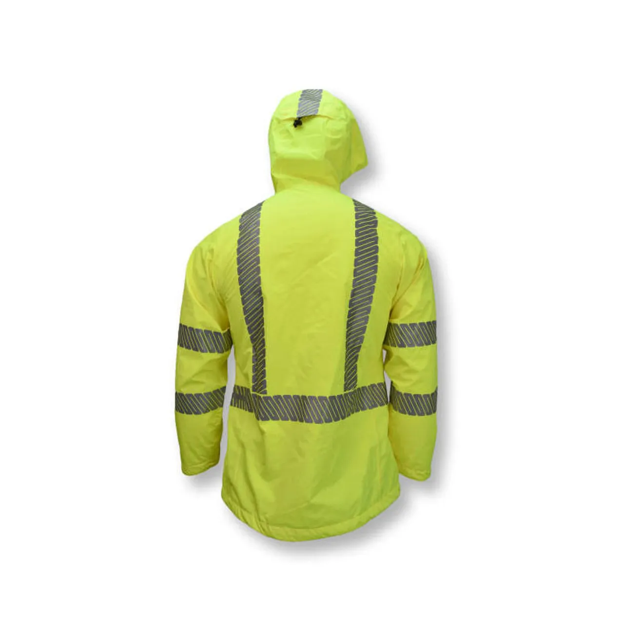 Radians Class 3 Hi Vis Green Ladies Rain Jacket with Segmented Reflective Tape RW12L