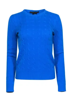 Ralph Lauren - Blue Cable Knit Sweater Sz S