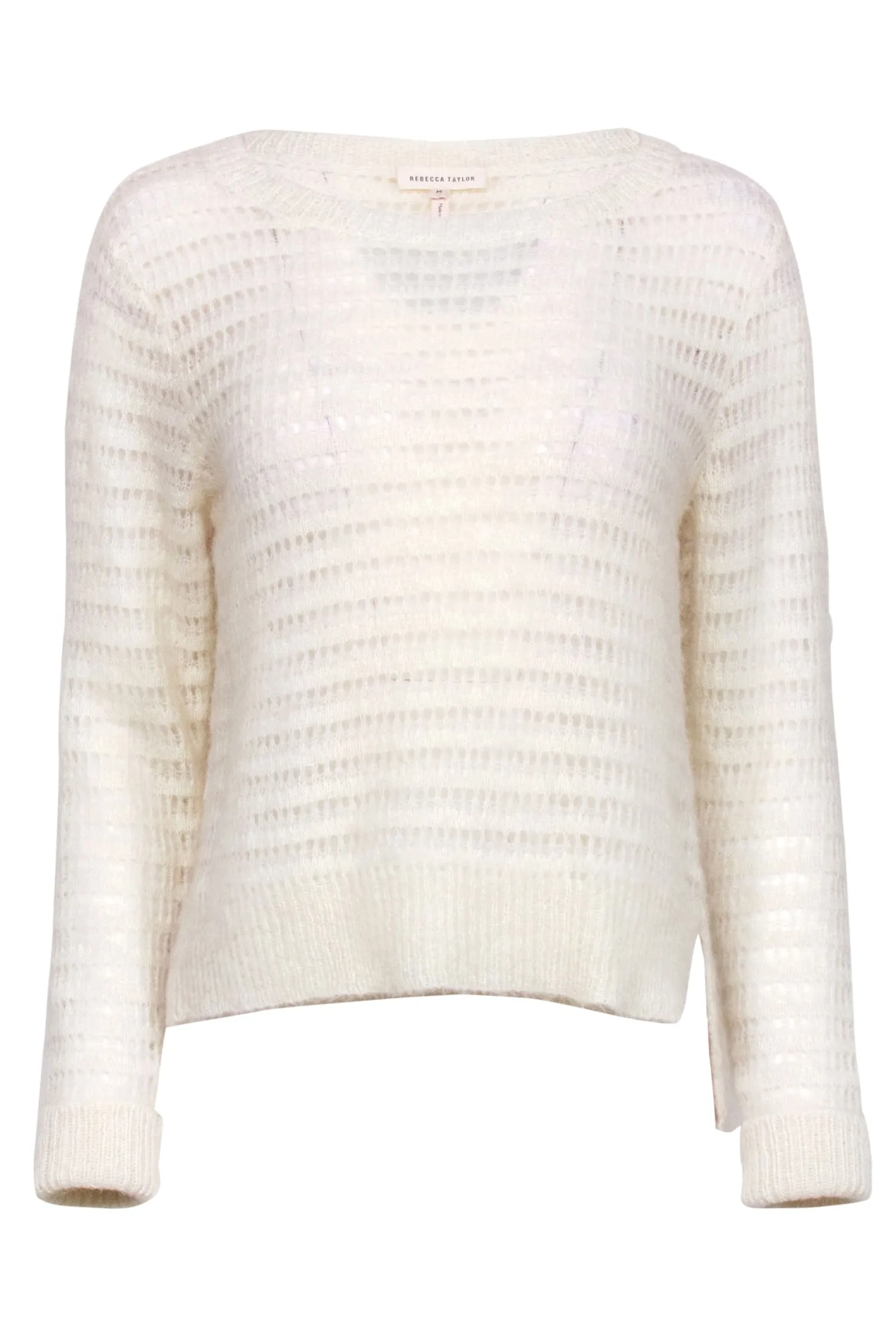 Rebecca Taylor - Cream Open Knit Sweater Sz M