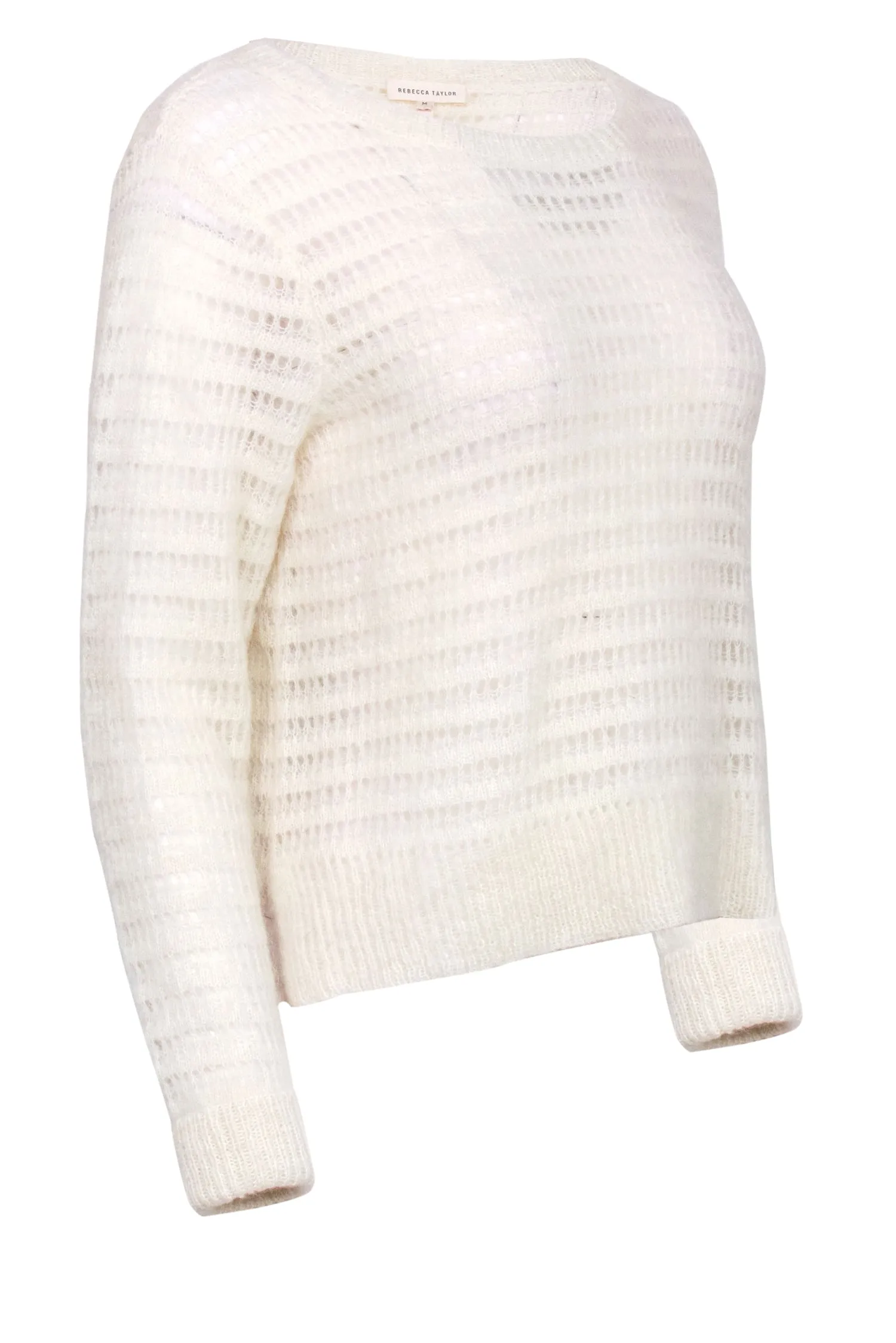 Rebecca Taylor - Cream Open Knit Sweater Sz M