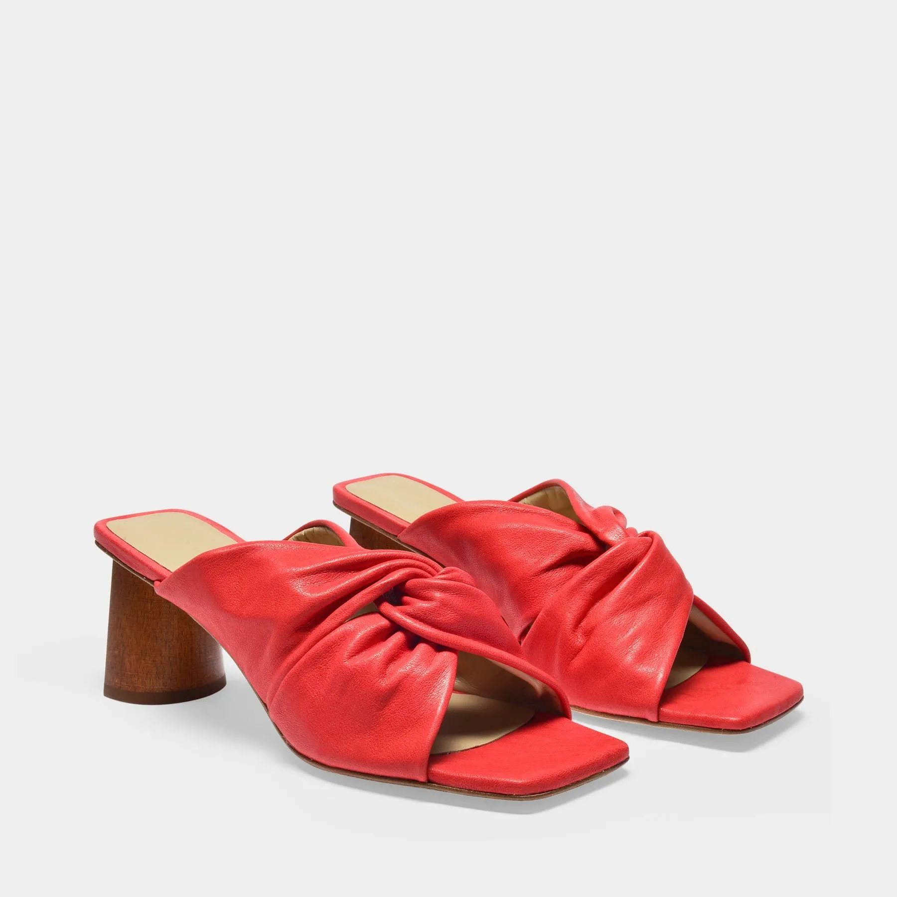 Rejina Pyo  Mules Naomi En Cuir Rouge