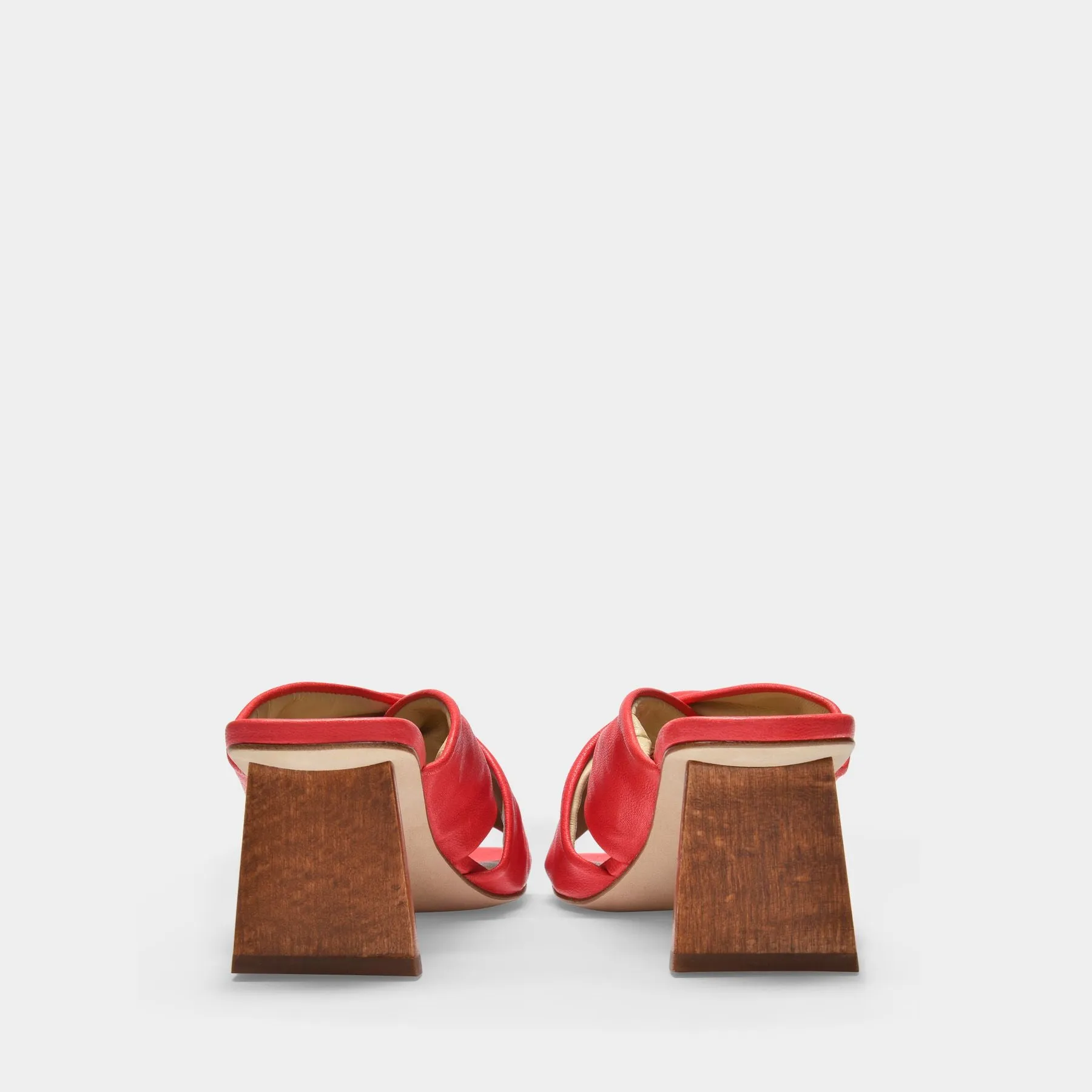 Rejina Pyo  Mules Naomi En Cuir Rouge