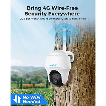 Reolink 4G LTE 4MP Super HD Pan&Tilt Wireless Camera with 64GB SD Card | Kaleidoscope