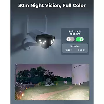 Reolink 6MP Dual-Lens with 180° Panorama View 4G LTE Wireless Duo Camera with 64GB SD Card | Kaleidoscope