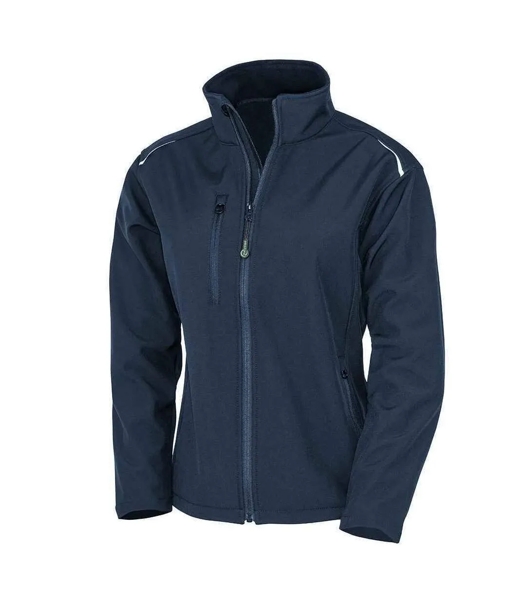 Result Genuine Recycled Womens/Ladies Three Layer Soft Shell Jacket (Navy Blue) - UTBC4992