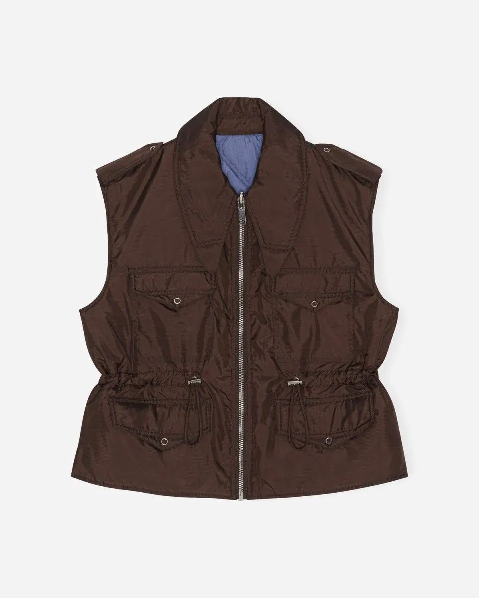 Ripstop Quilt Reversible Vest - Mole