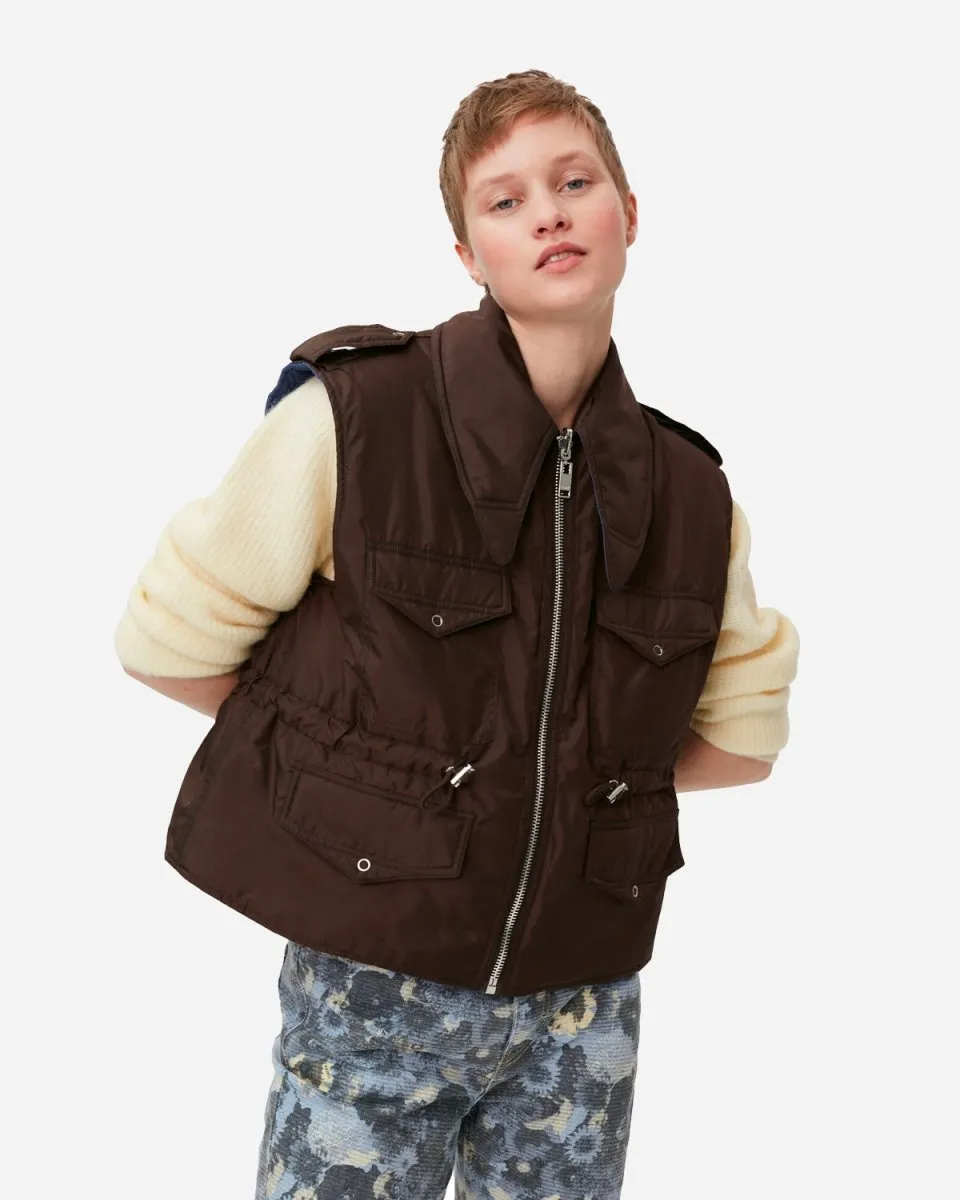 Ripstop Quilt Reversible Vest - Mole