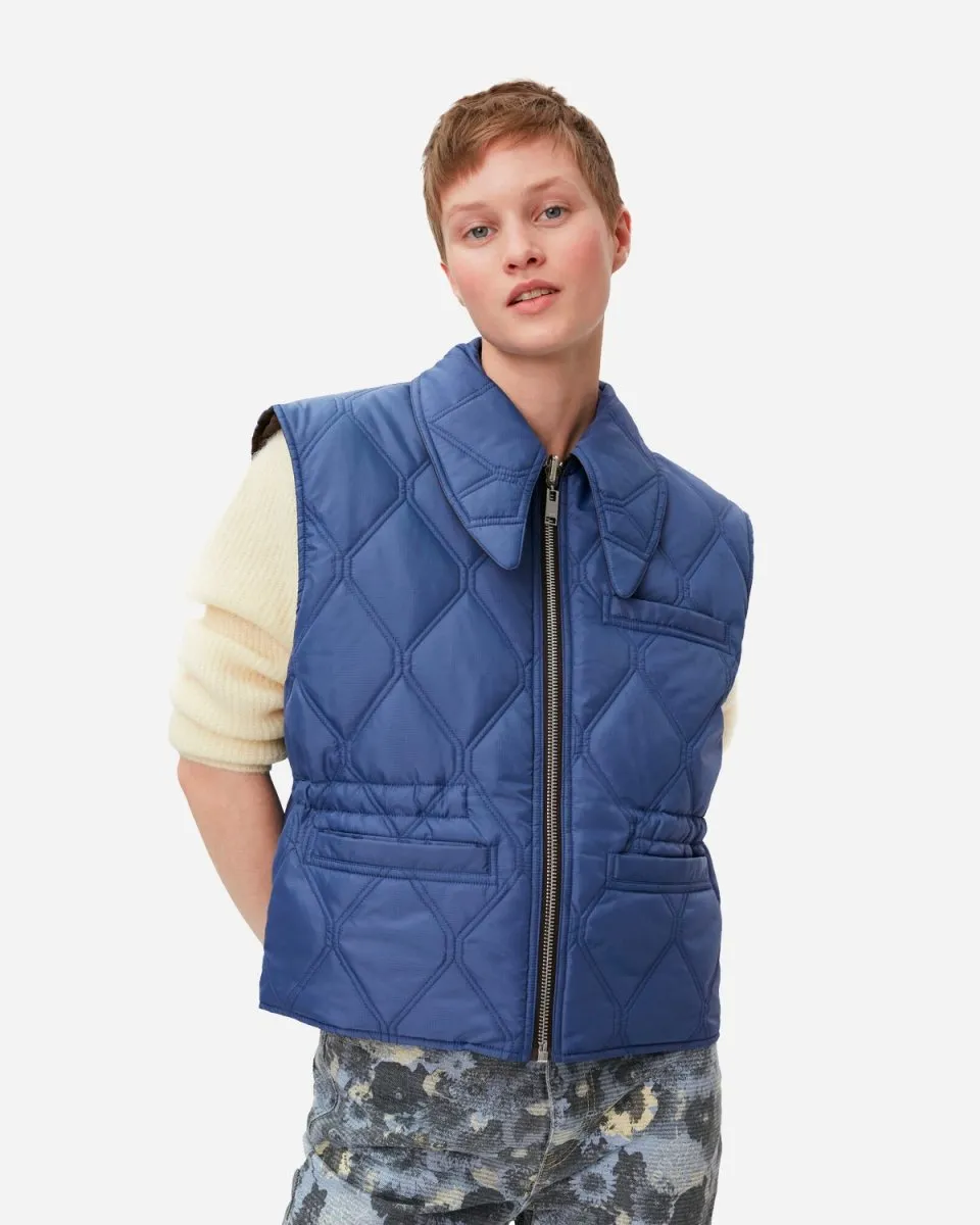 Ripstop Quilt Reversible Vest - Mole