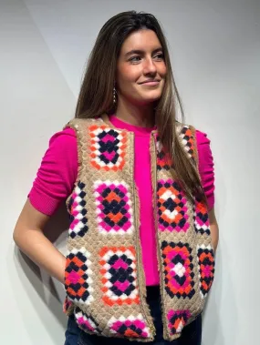 Sacs of Ashbourne   Vilagallo Reversible Crochet Vest