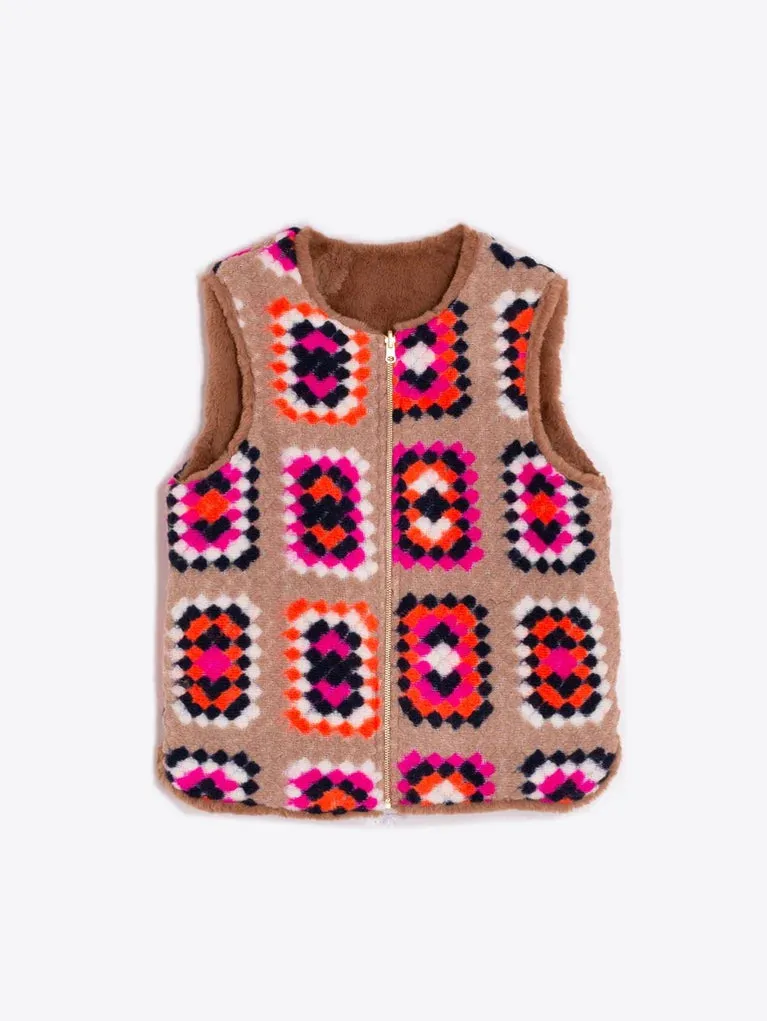 Sacs of Ashbourne   Vilagallo Reversible Crochet Vest