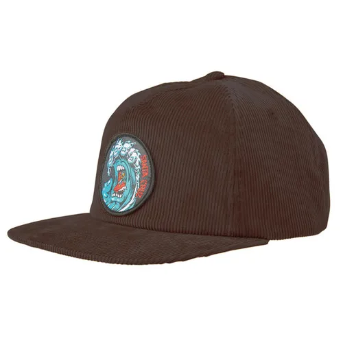 Santa Cruz Skateboards Hat Screaming Wave Snapback Brown