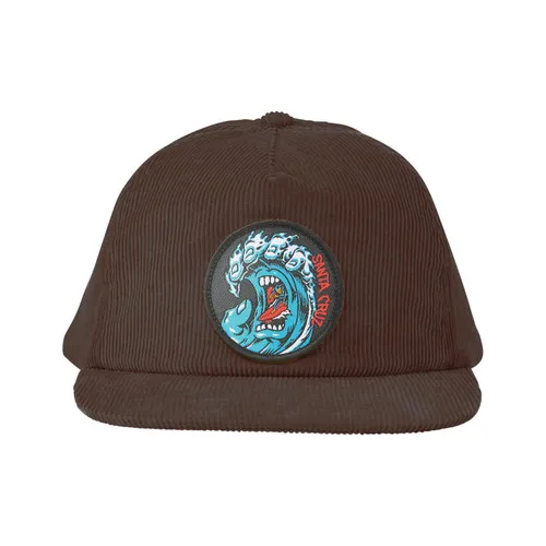 Santa Cruz Skateboards Hat Screaming Wave Snapback Brown