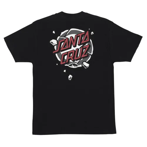 Santa Cruz Skateboards Shirt Roskopp Destruct Dot Stripes Black