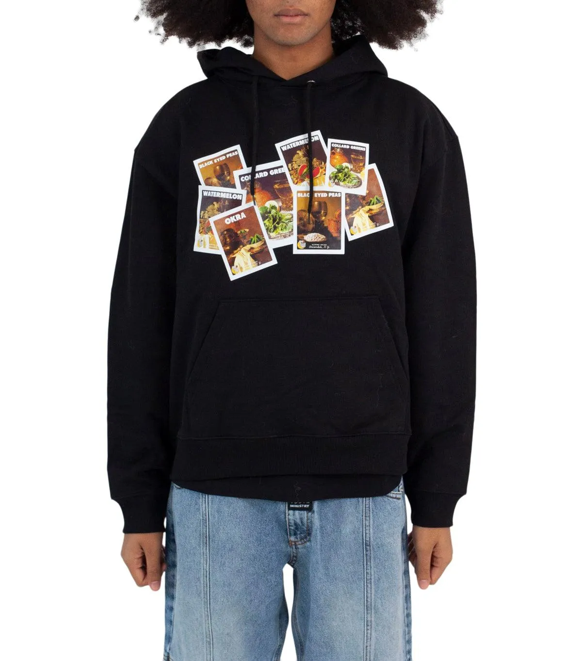 Sky High Farm Denim Tears Hoodie Black