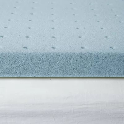 Sleep Philosophy 2" Gel Memory Foam All Season Reversible Hypoallergenic Cooling Mattress Topper