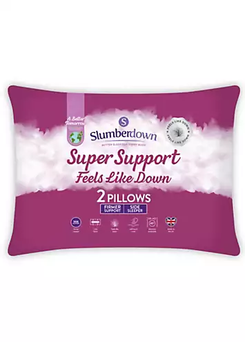 Slumberdown Super Support Feels like Down Firm Support Pair of Pillows | Kaleidoscope