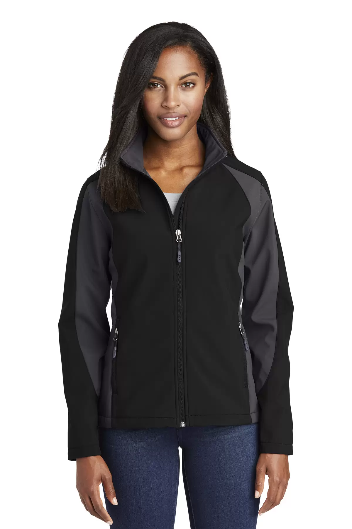 Sport Tek LST970 Sport-Tek Ladies Colorblock Soft Shell Jacket SKU: LST970