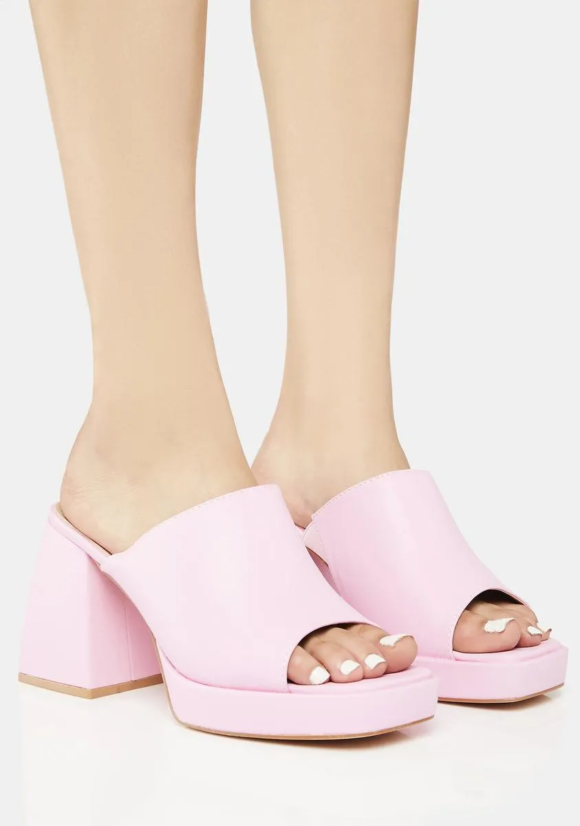 Sweet First Place Heeled Mules-