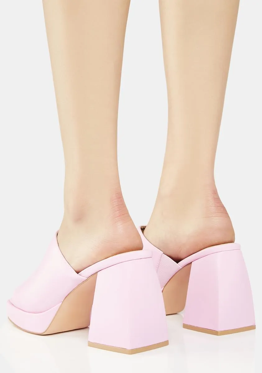 Sweet First Place Heeled Mules-