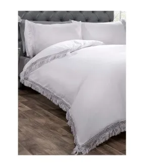 Tia trellis duvet cover set white Rapport