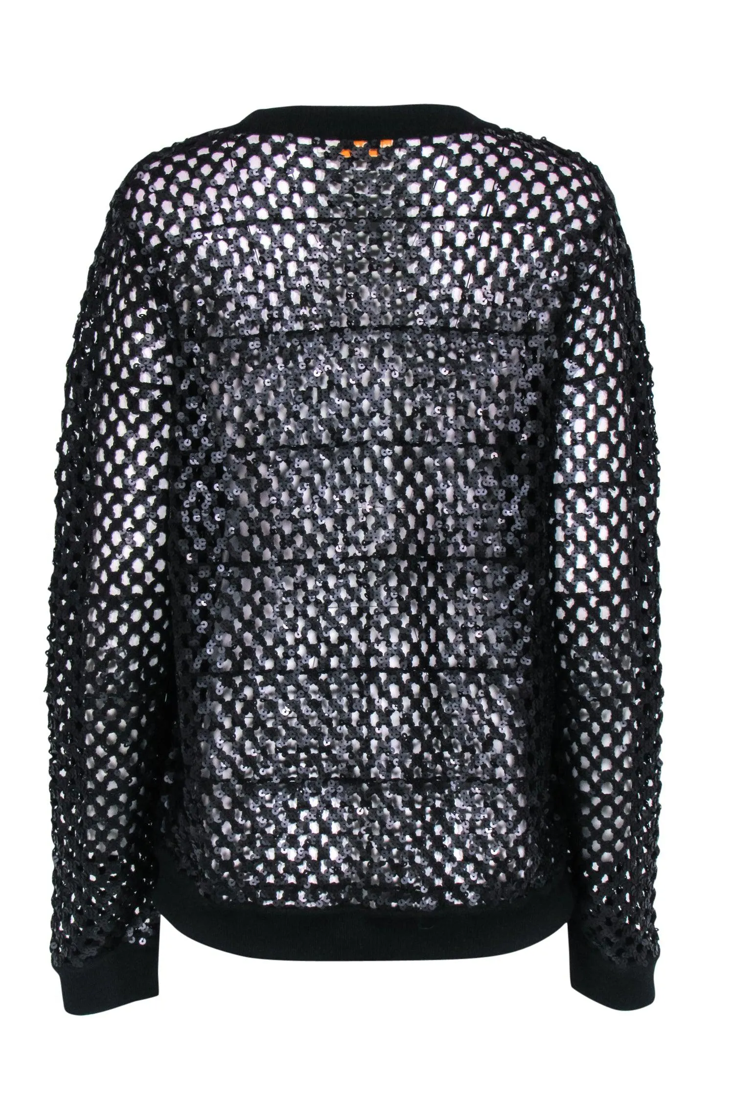 Tory Burch - Black Net Sequined Sweater Sz L