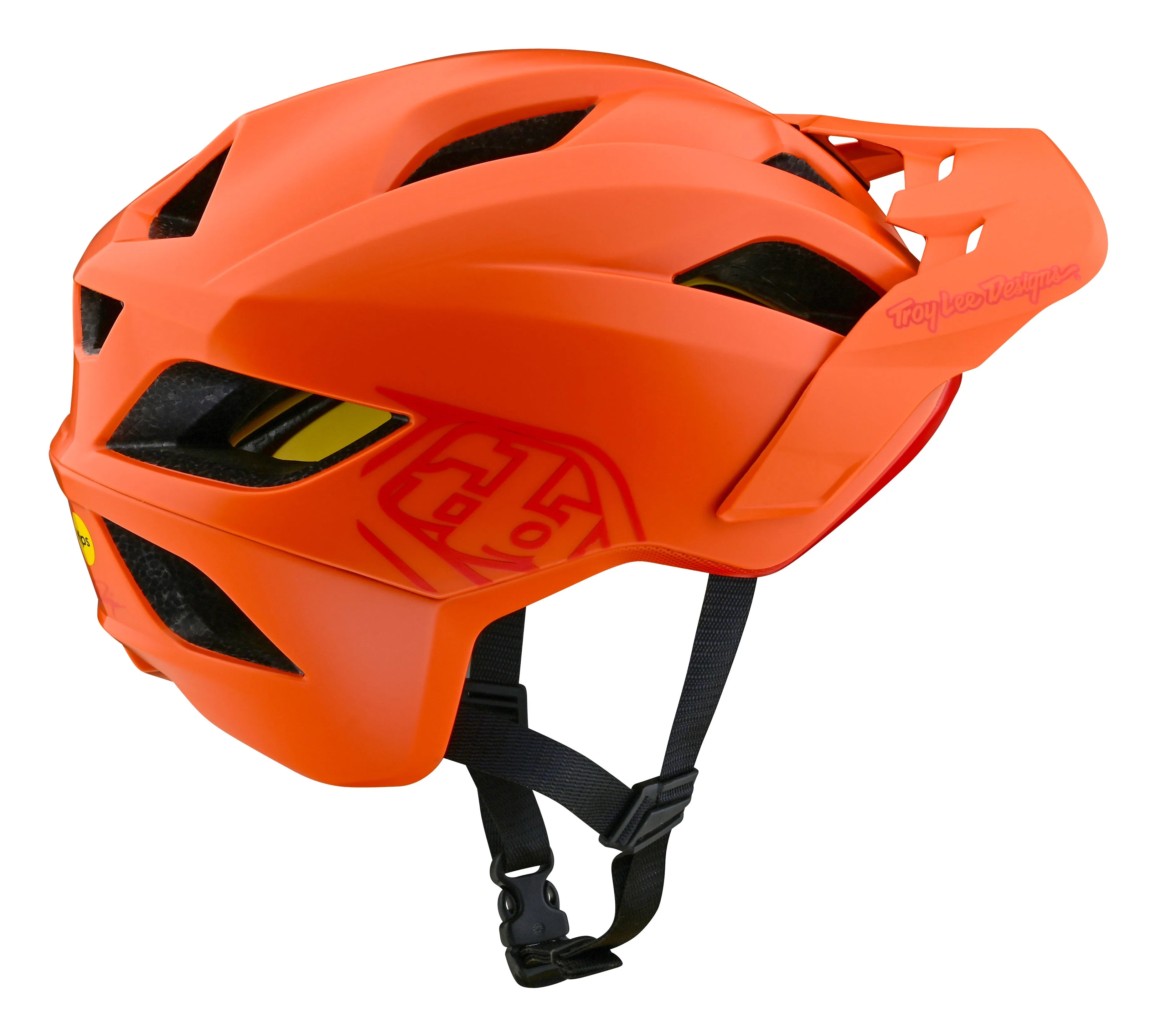 Troy Lee Designs Flowline MTB Helmet with MIPS - Point - Mandarin