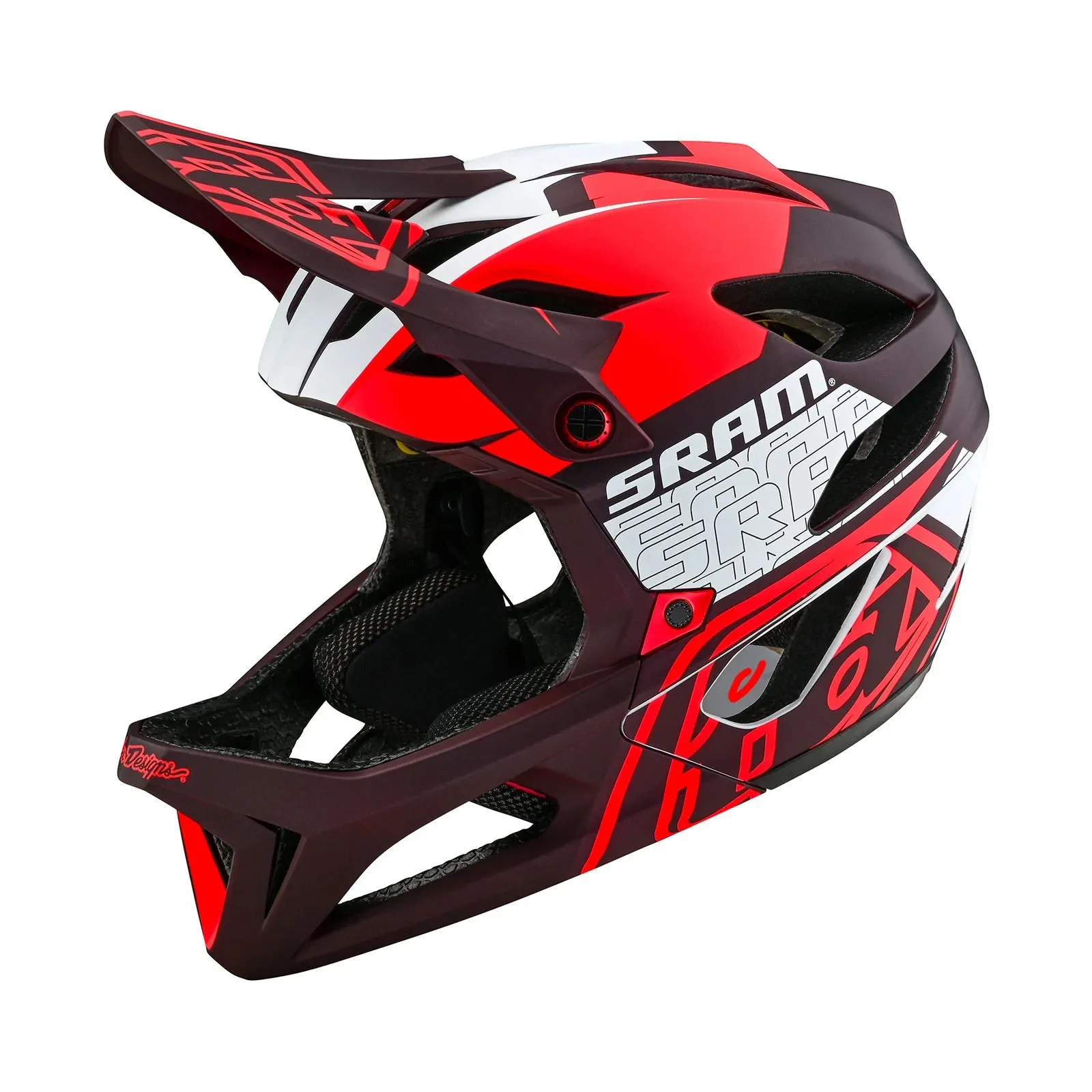 Troy Lee Designs Stage Full Face Helmet with MIPS - SRAM Vector - Red