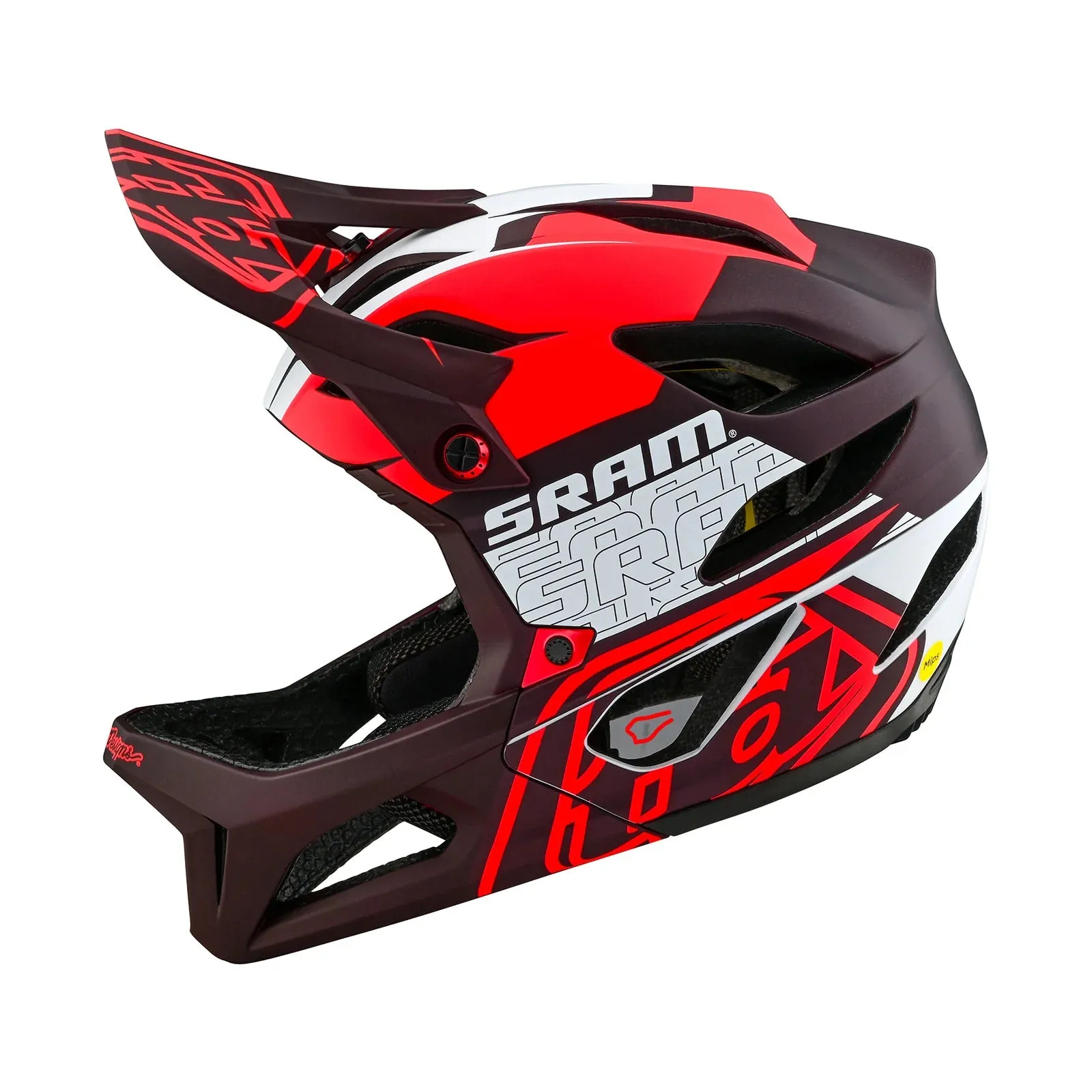 Troy Lee Designs Stage Full Face Helmet with MIPS - SRAM Vector - Red