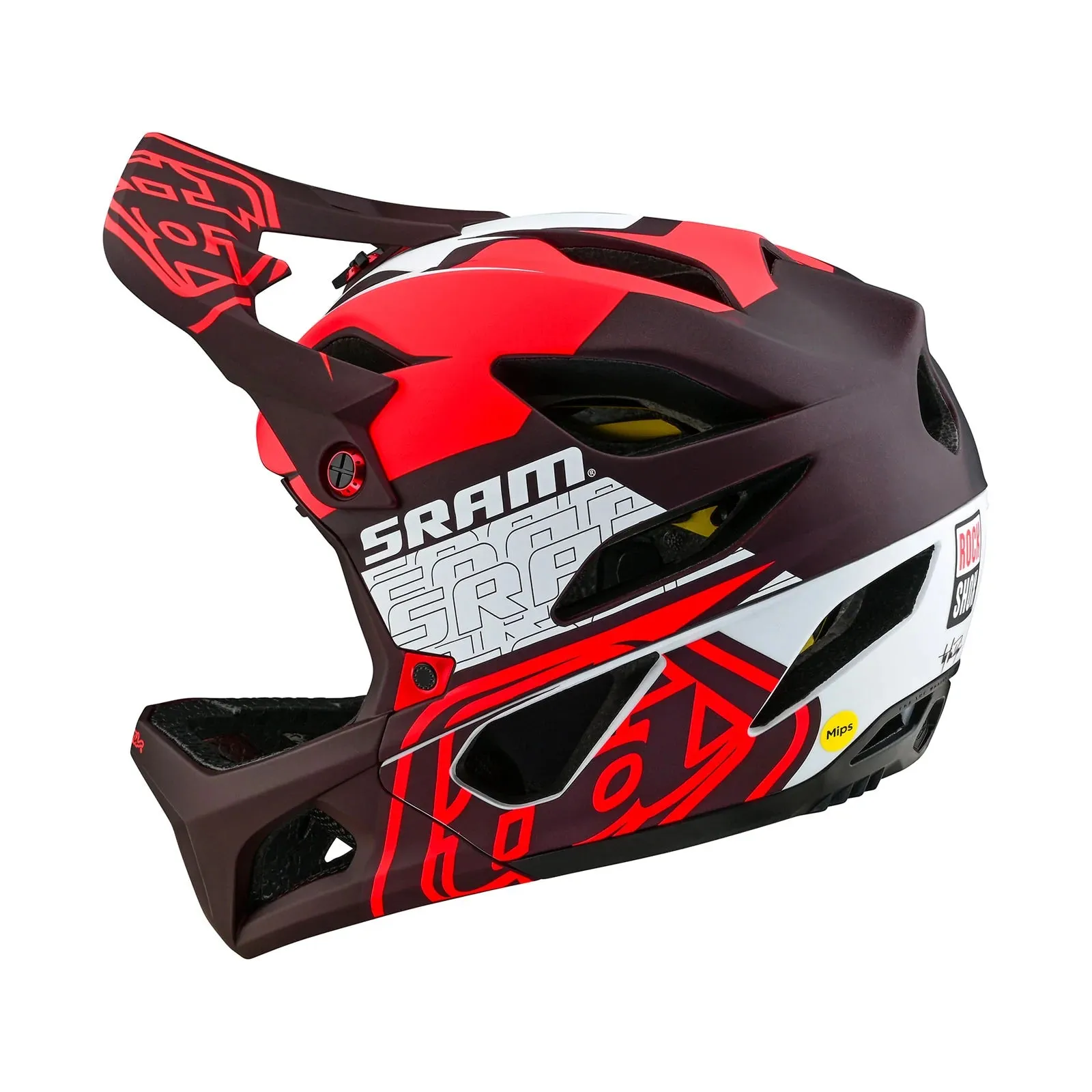 Troy Lee Designs Stage Full Face Helmet with MIPS - SRAM Vector - Red