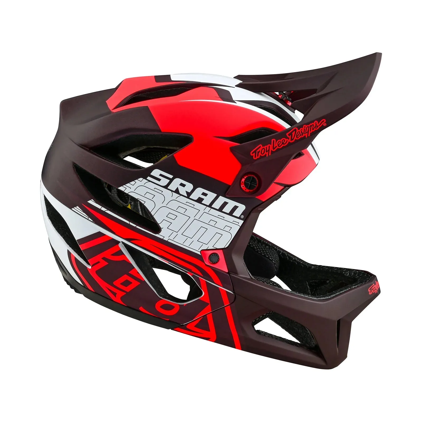 Troy Lee Designs Stage Full Face Helmet with MIPS - SRAM Vector - Red