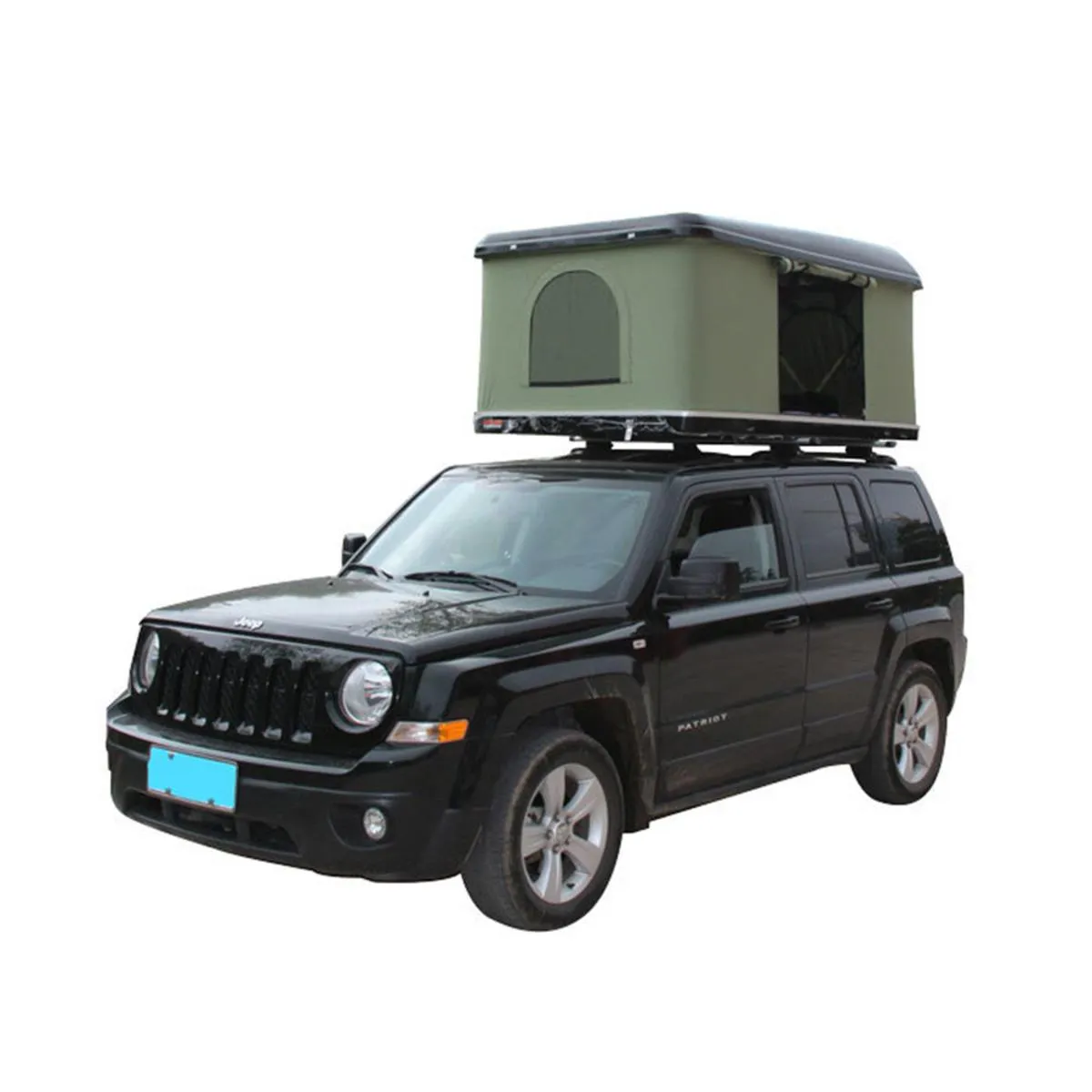 Trustmade Black Hard Shell Green Rooftop Tent 2mins Setup 100% Waterproof 50mm Mattress