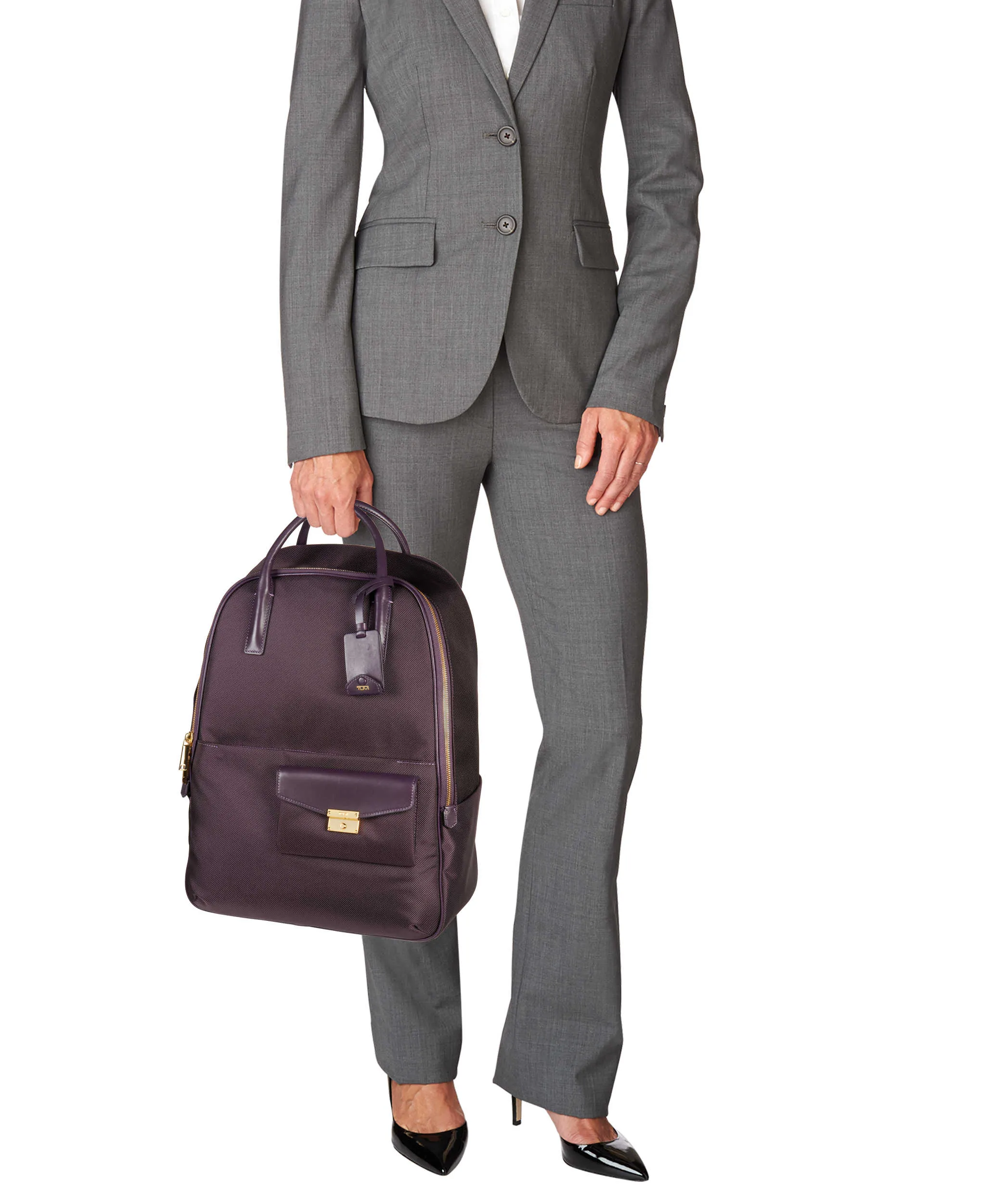 TUMI Larkin Portola Convertible Backpack Aubergine  