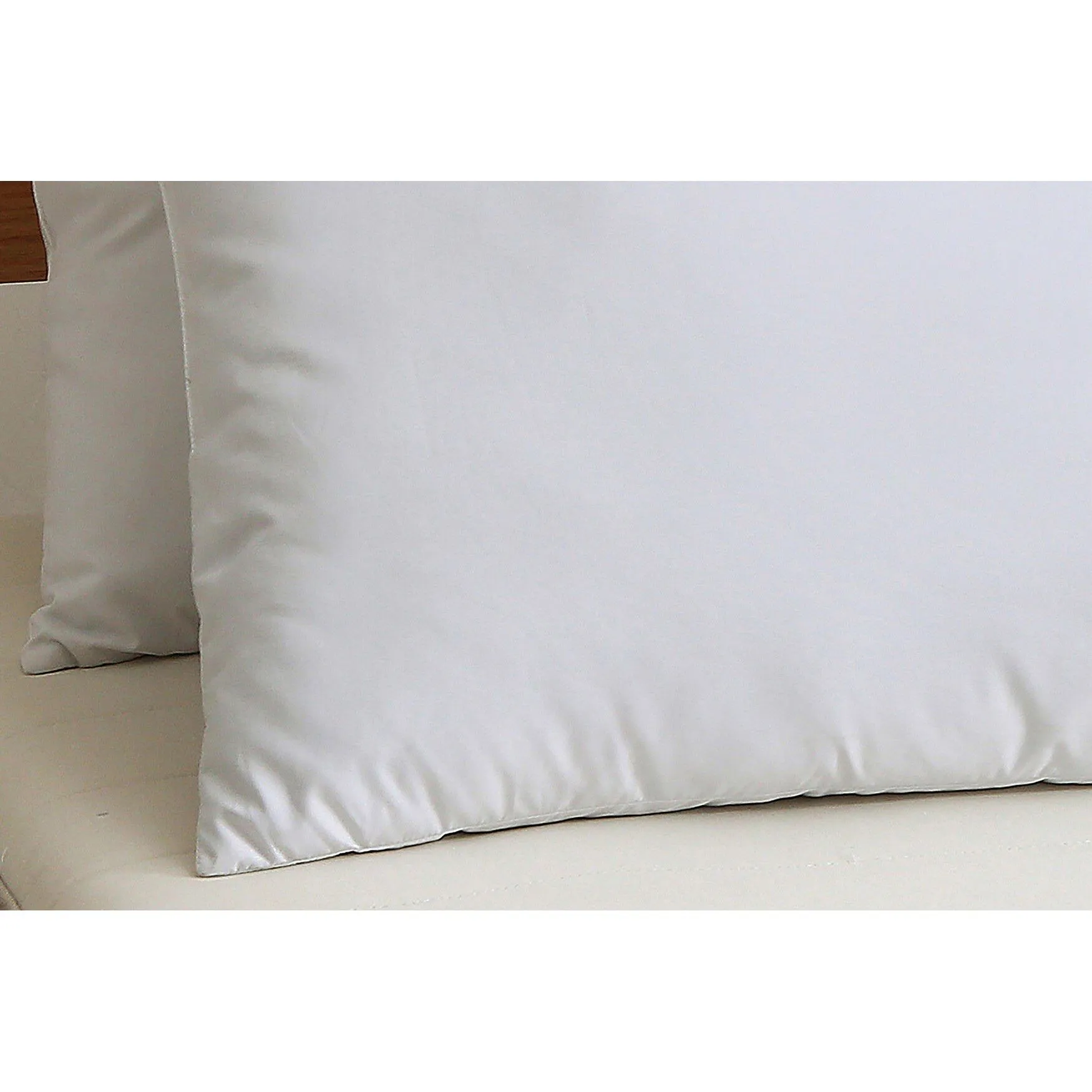 Twin Pack Duck Down Blended Bed Pillows with Cotton Cover