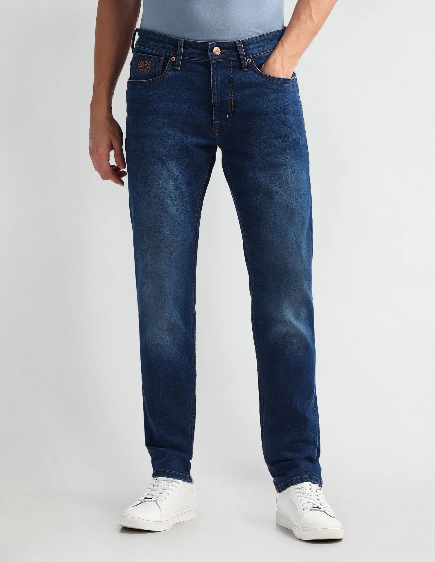 U.S. Polo Assn. Denim Co. Brandon Slim Tapered Fit Mid Wash Jeans