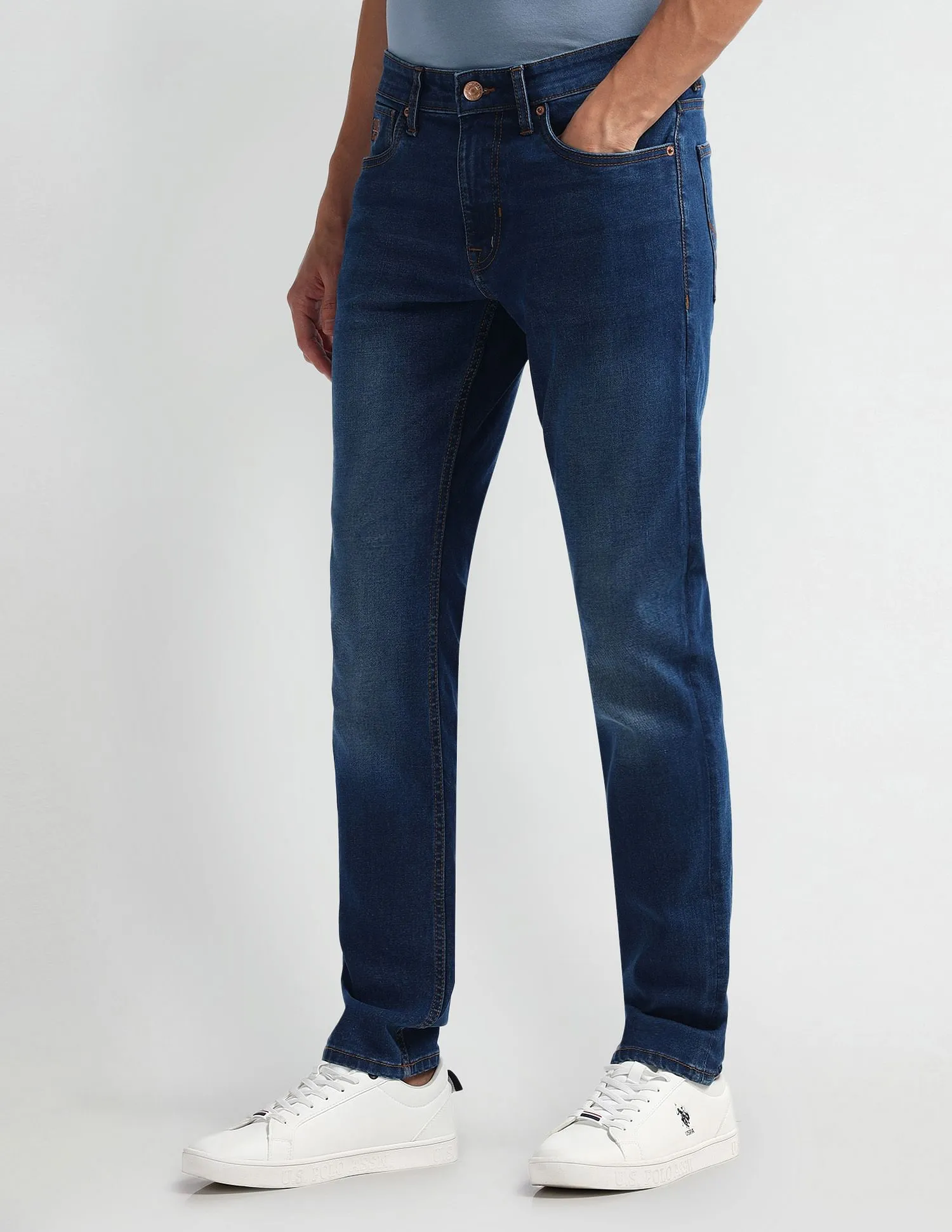 U.S. Polo Assn. Denim Co. Brandon Slim Tapered Fit Mid Wash Jeans