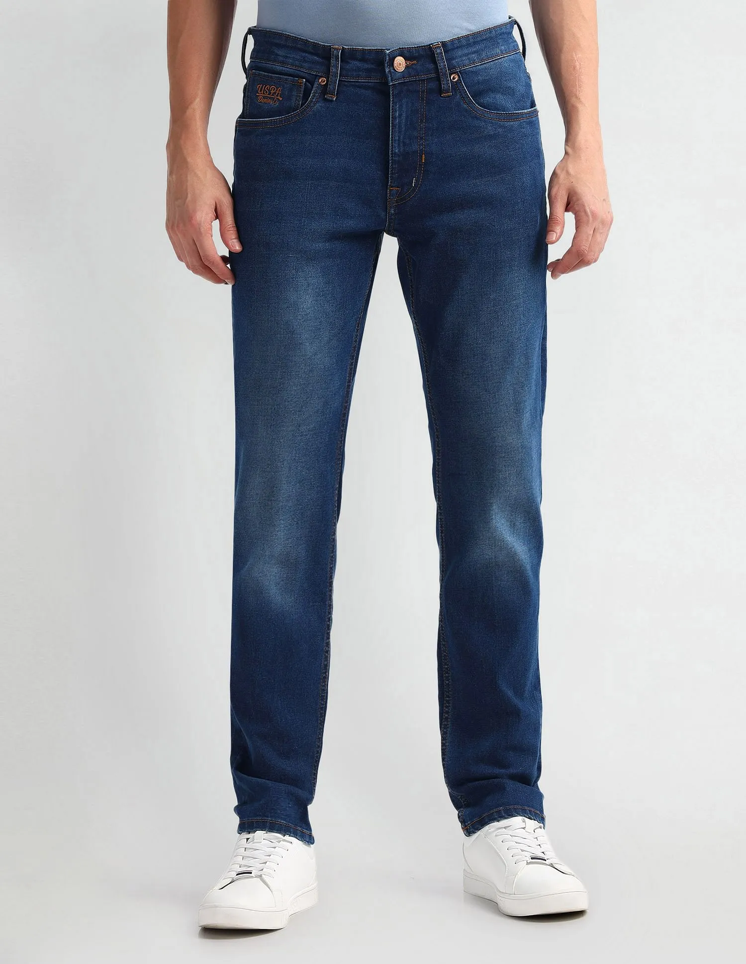 U.S. Polo Assn. Denim Co. Brandon Slim Tapered Fit Mid Wash Jeans