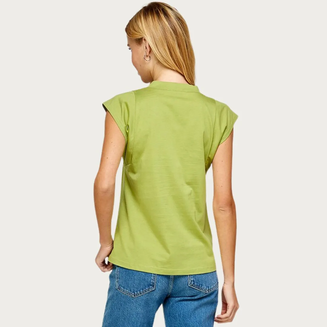 V-Neck Sleeveless Top (Lime)