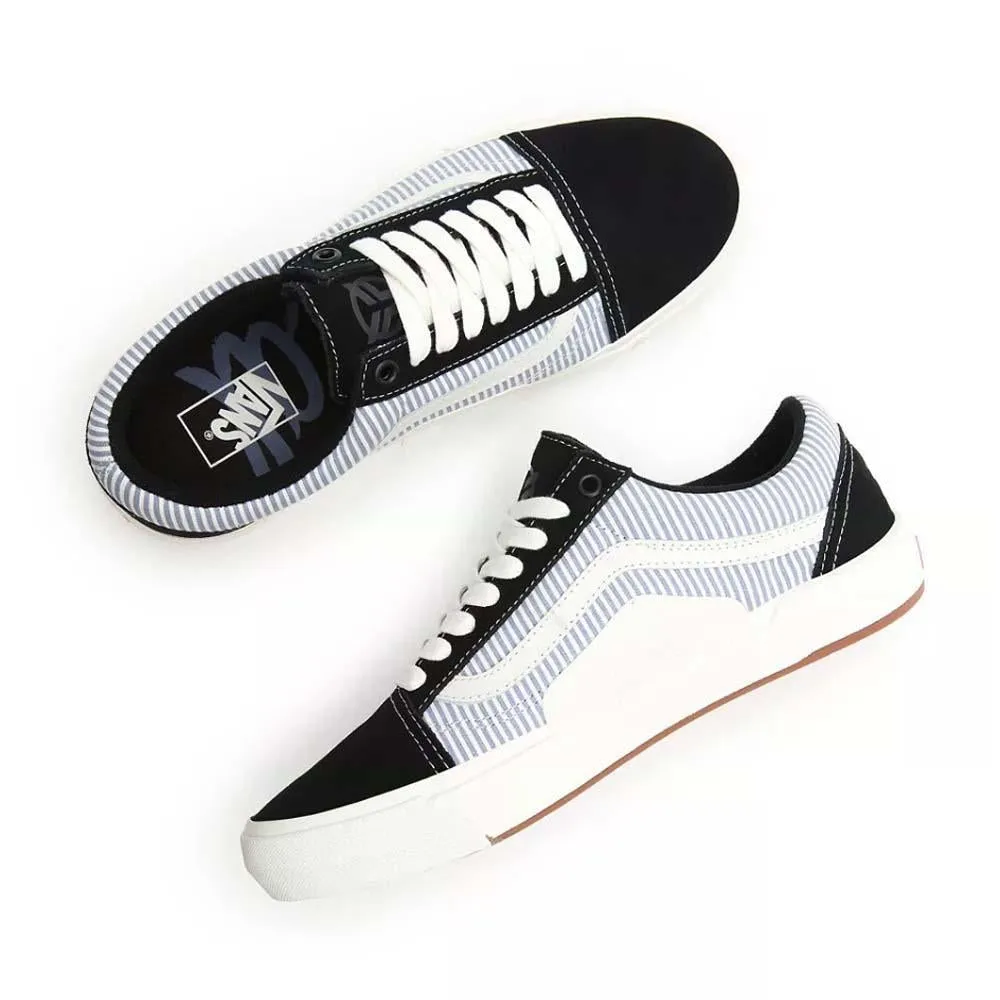 Vans BMX Old Skool Pro Federal Black Blue Pinstripe Shoes