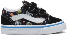 Vans Toddler Old Skool V Glow Cosmic Zoo Black/Blue