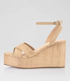 VERALI Callie 2 Natural Raffia Sandals