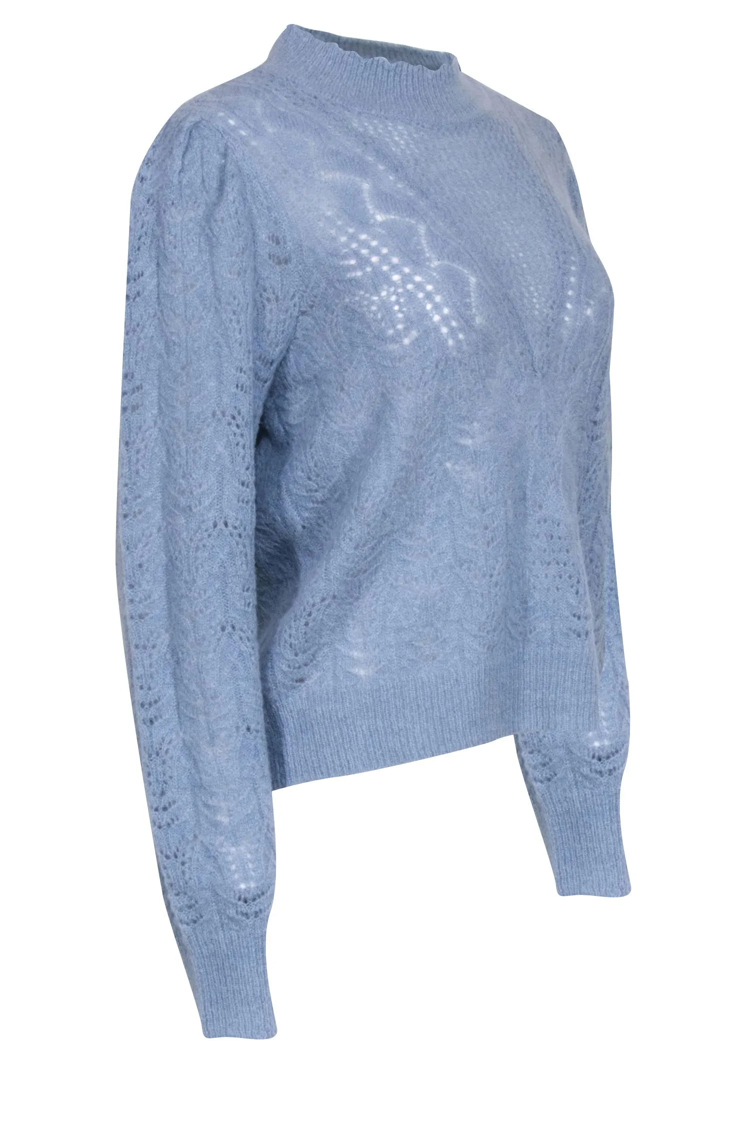 Veronica Beard - Blue Mock Neck Makani Sweater Sz L