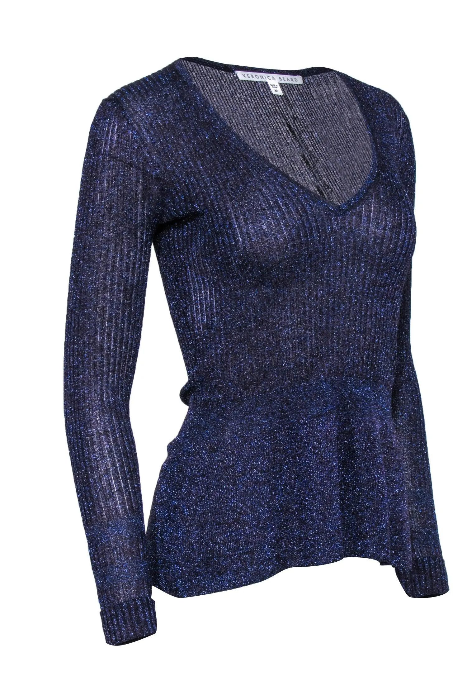 Veronica Beard - Purple Esmeralda Shimmer Knit Sweater Sz XS