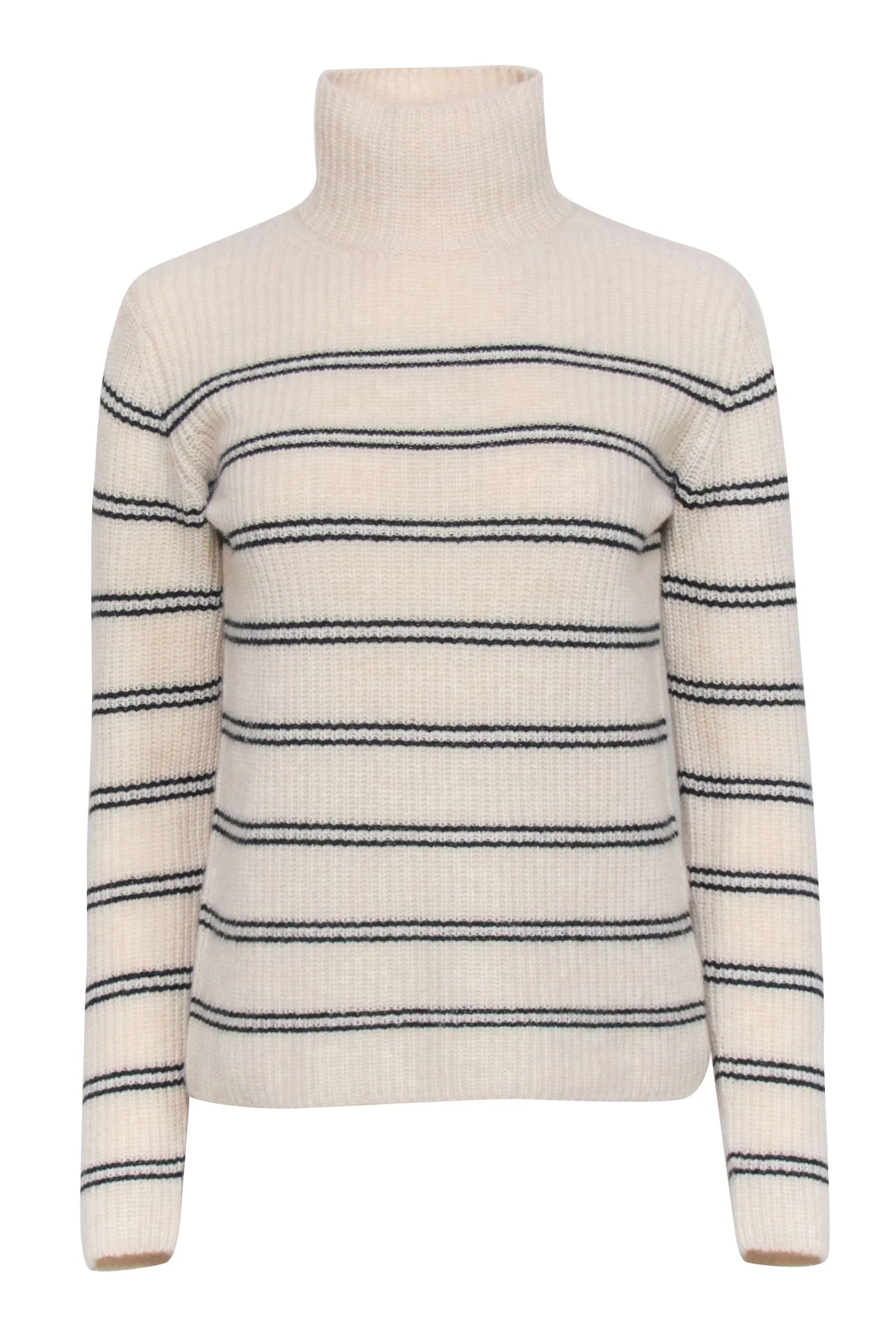 Vince - Ivory Striped Turtle Neck Sweater Sz XS