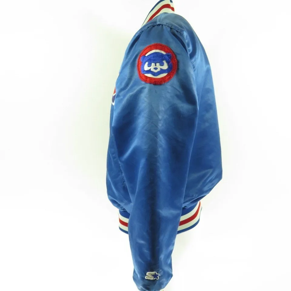 Vintage 80s Chicago Cubs Starter Jacket Mens L MLB Baseball Satin Patches