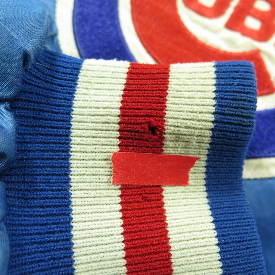 Vintage 80s Chicago Cubs Starter Jacket Mens L MLB Baseball Satin Patches